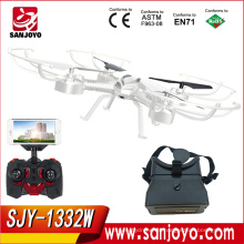 Nuevos juguetes Soporte VR Gafas RC Quadcopter SKY PHANTOM 1332 UFO Wifi FPV 0.3MP Cámara rc Drone SJY-1332W